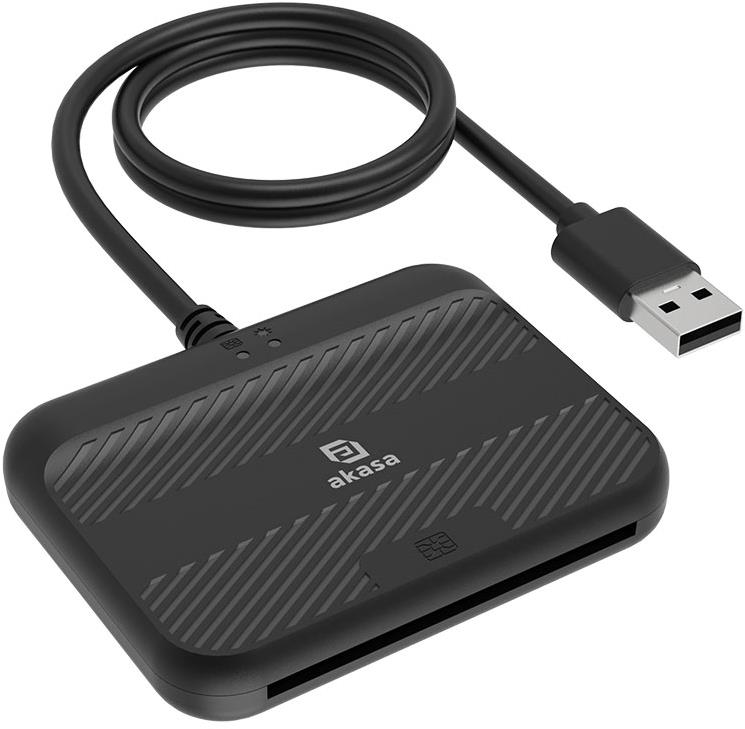 AKASA AK-CR-14BK External Electronic ID and SmartCard Reader