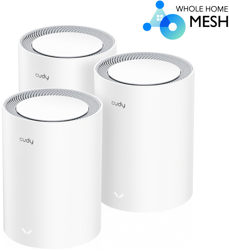 CUDY AX3000 WiFi 6 Mesh 2,5 Gb Solution, biely (3-pack)
