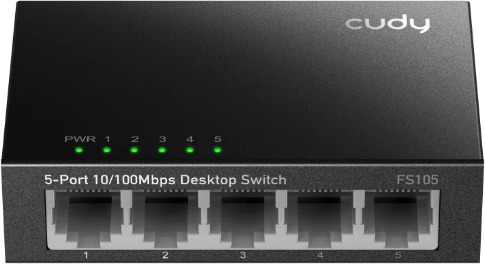 CUDY 5-Port 10/100 Mbps Unmanaged Switch
