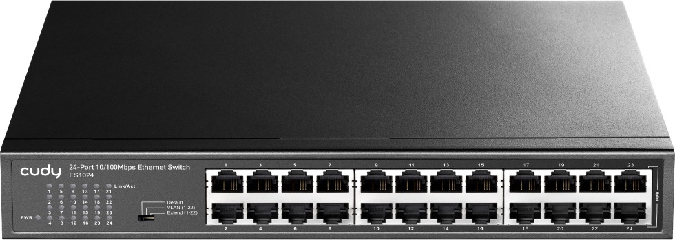 CUDY 24-Port 10/100 Mbps Metal Switch