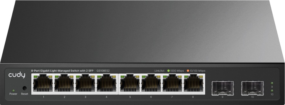 CUDY 8-Port Gigabit Easy-Managed Switch with 2 SFP