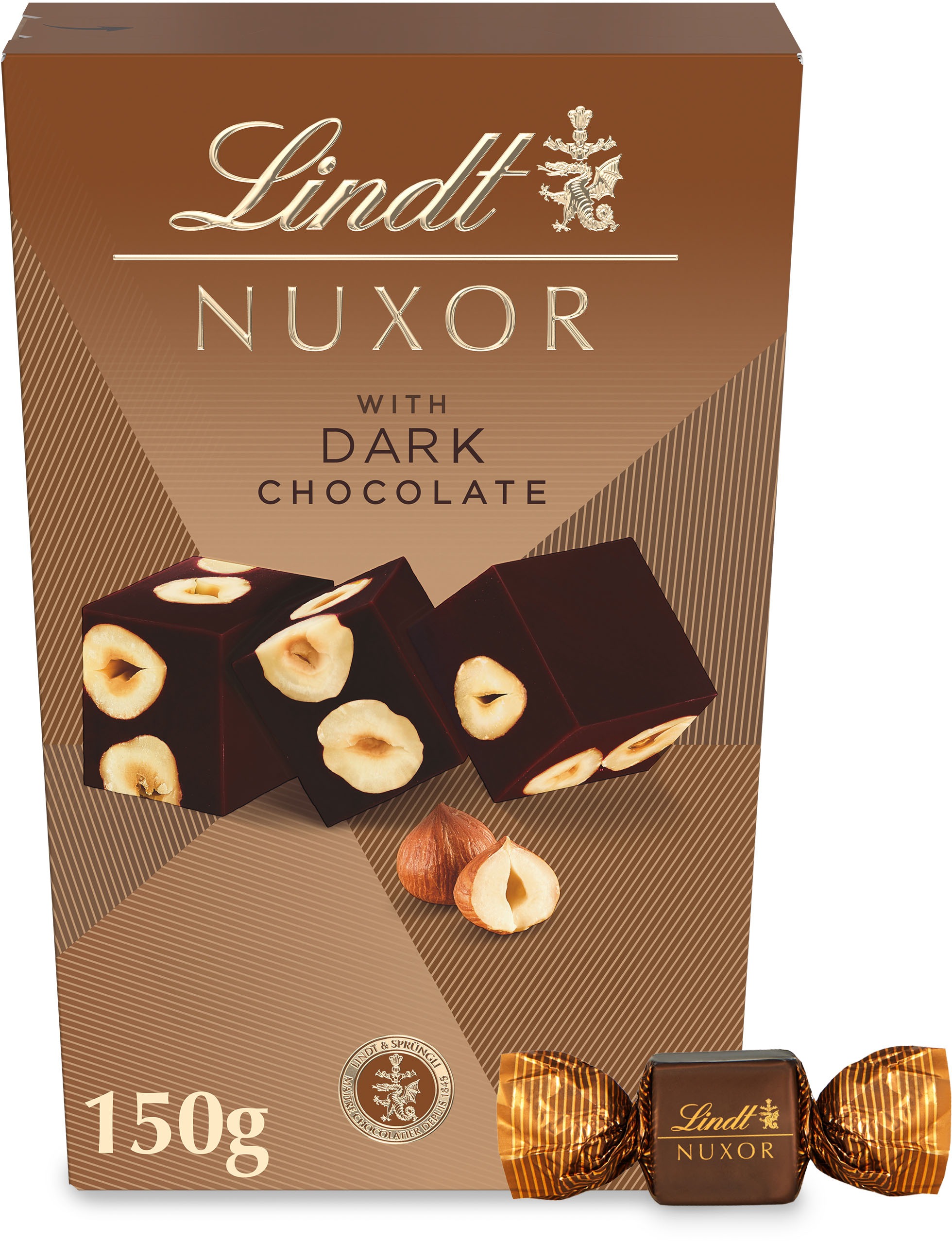 LINDT Nuxor Bonboniéra Horká Čokoláda 150 g