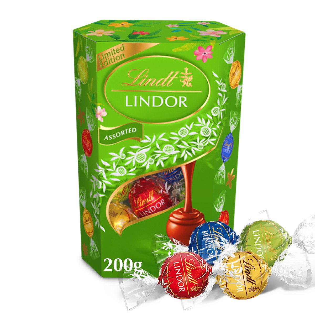 LINDT Lindor Pralinky Limitovaná Edícia Zelený Mix 200 g