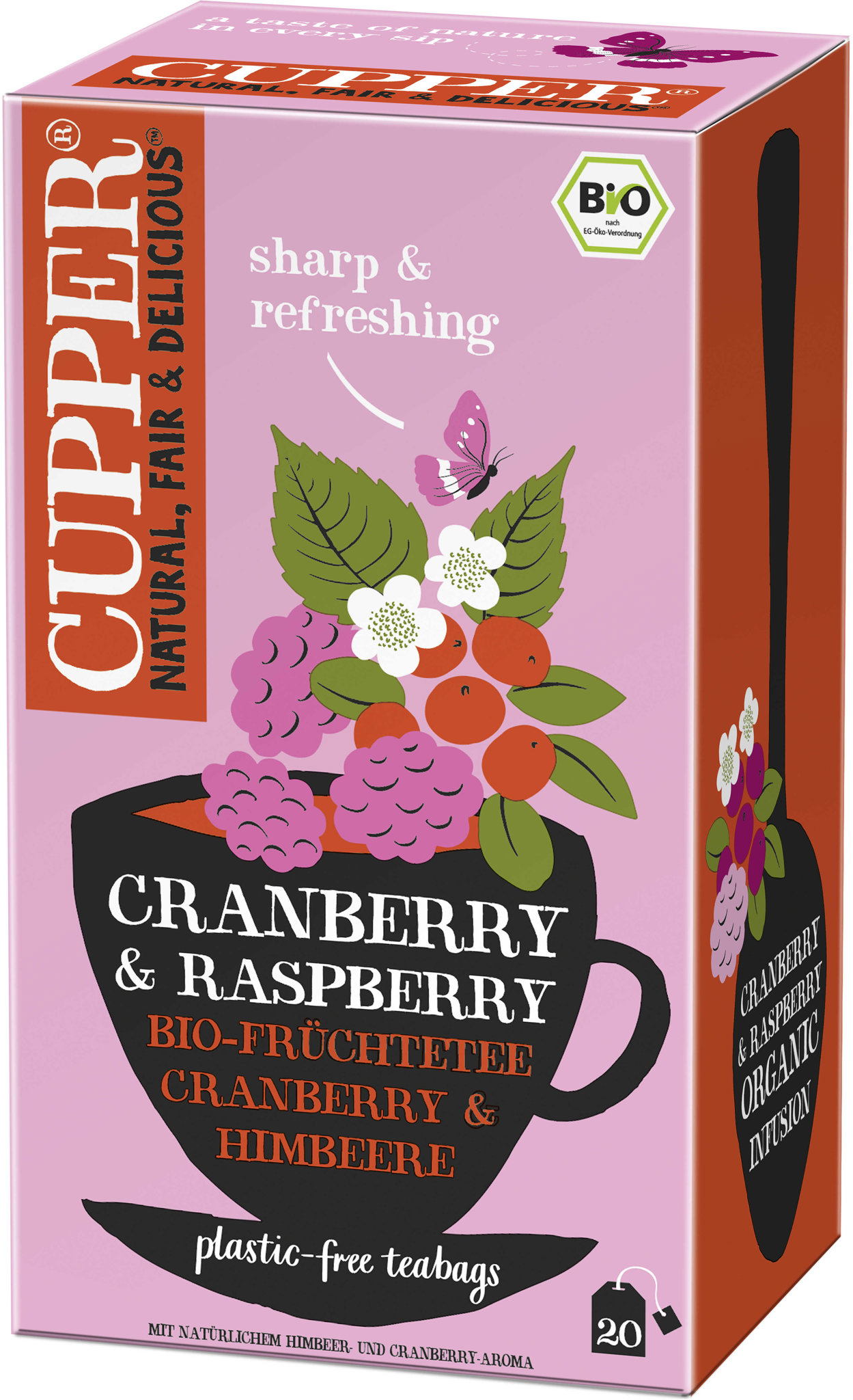 Cupper BIO Cranberry & Raspberry Infusion 20× 2,5 g