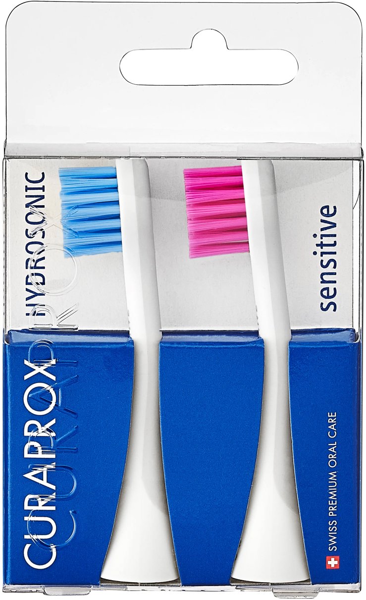 CURAPROX Hydrosonická náhradná hlavica PRO sensitive 2 ks modrá/ružová