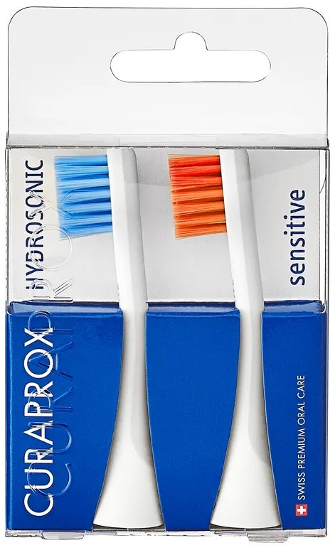 CURAPROX Hydrosonická náhradná hlavica PRO sensitive 2 ks modrá/oranžová