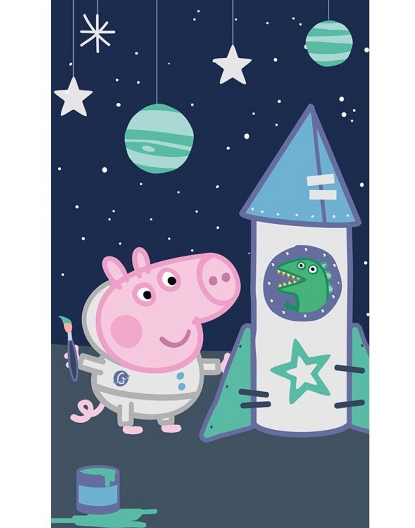 Carbotex Detský uterák Prasiatko Pepina Tomík Astronaut, 30 × 50 cm