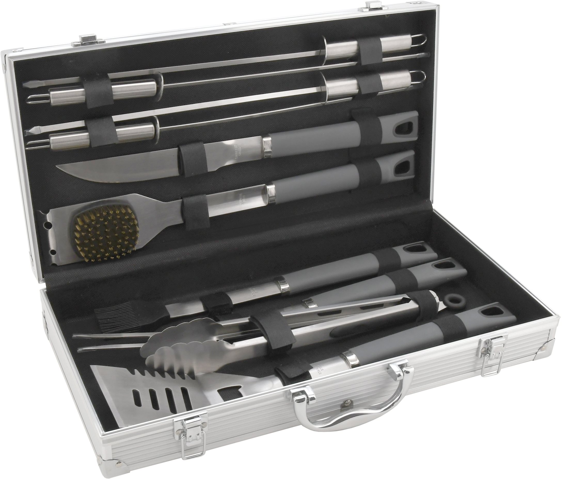 CATTARA Grilovacie náradie GREY LINE súprava 11 ks ALU kufrík