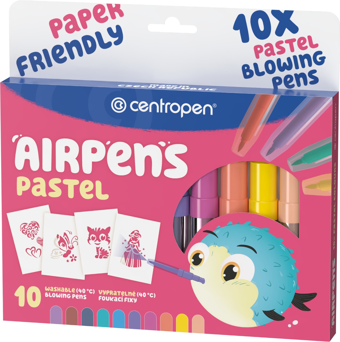 Centropen foukací fixy Air Pens Pastel 1 500 / 10