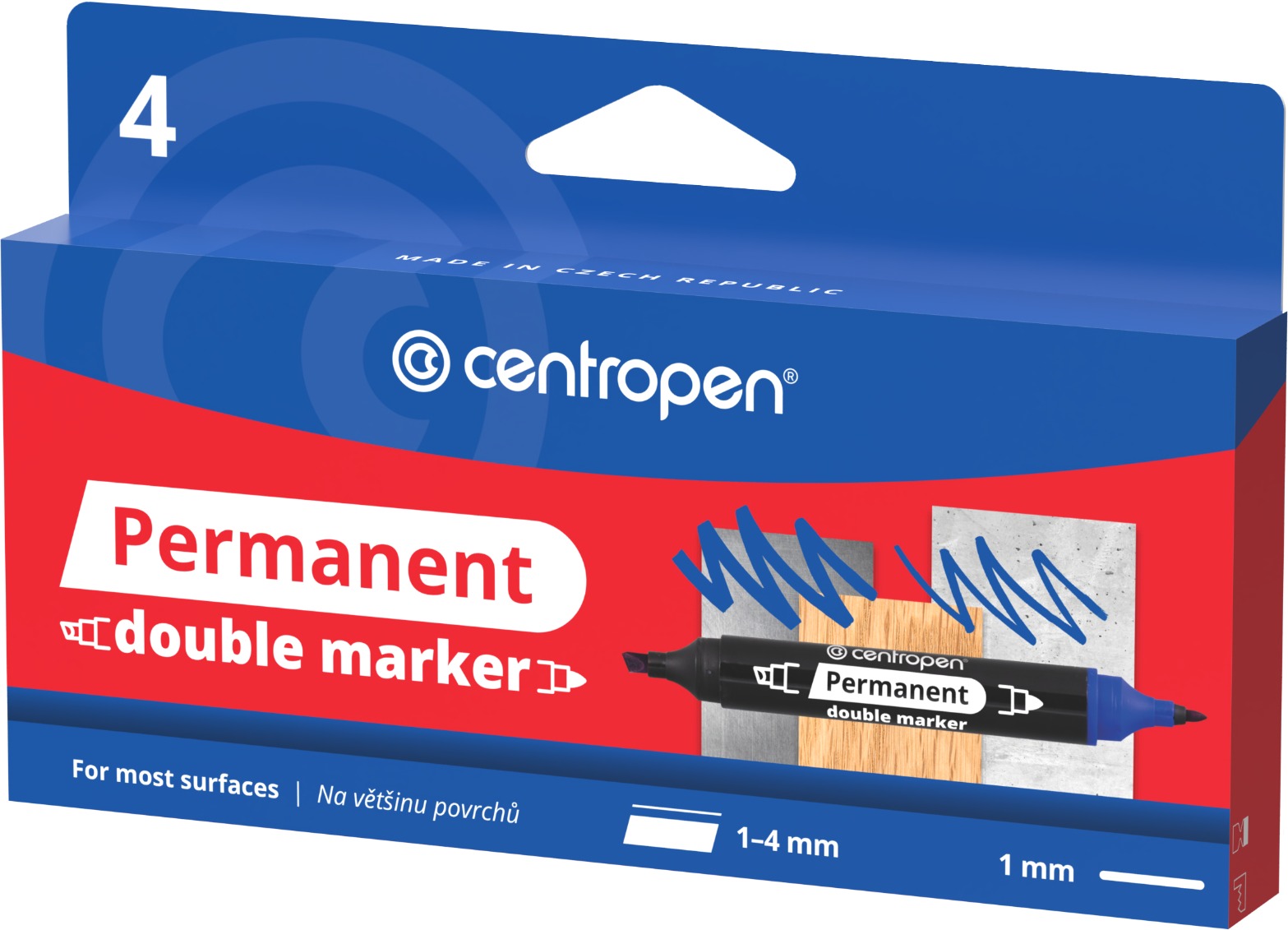 Centropen značkovač pernament Double Marker 1666/4