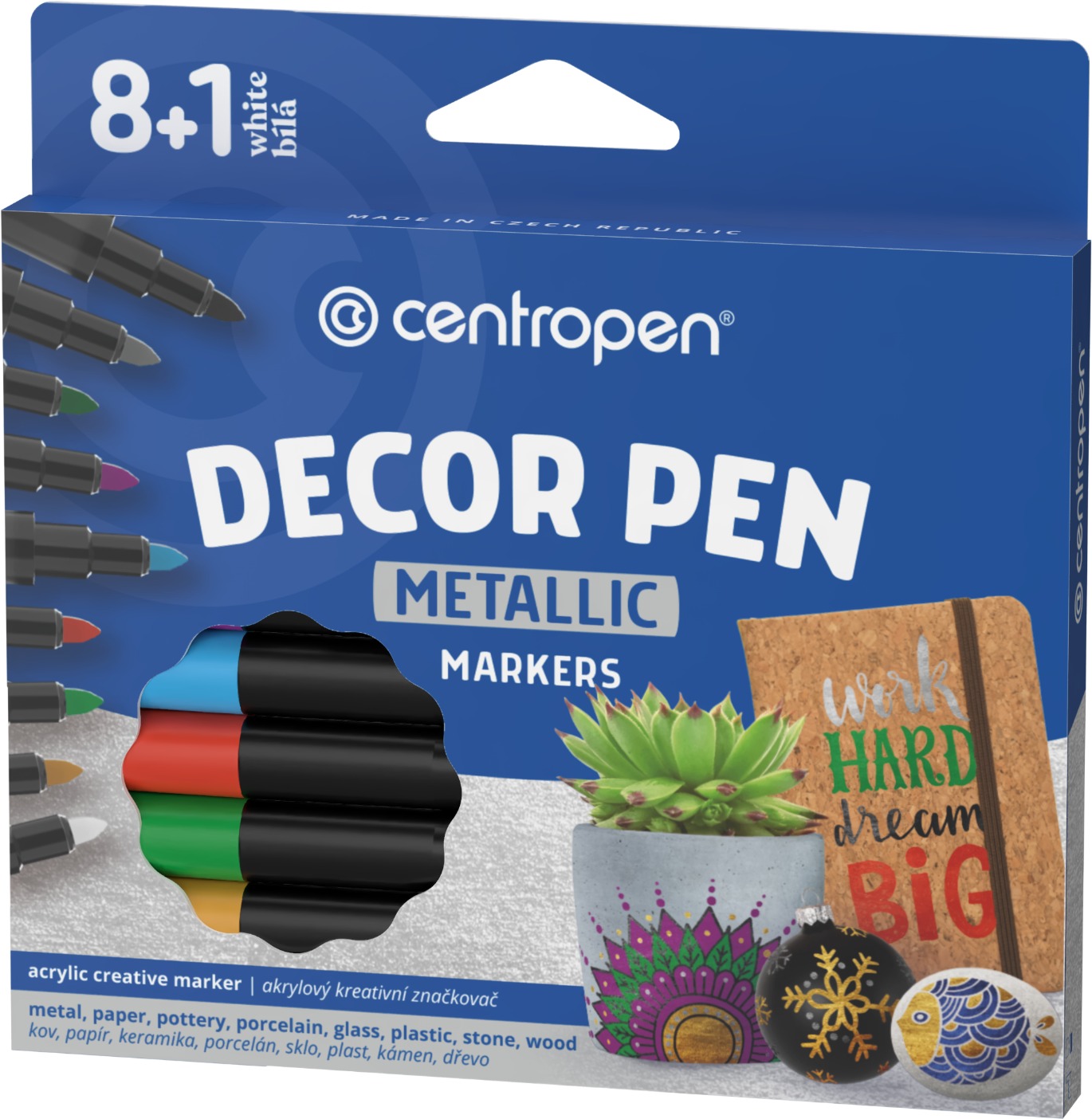 Centropen popisovač Decorpen 2737/8+1 metalic