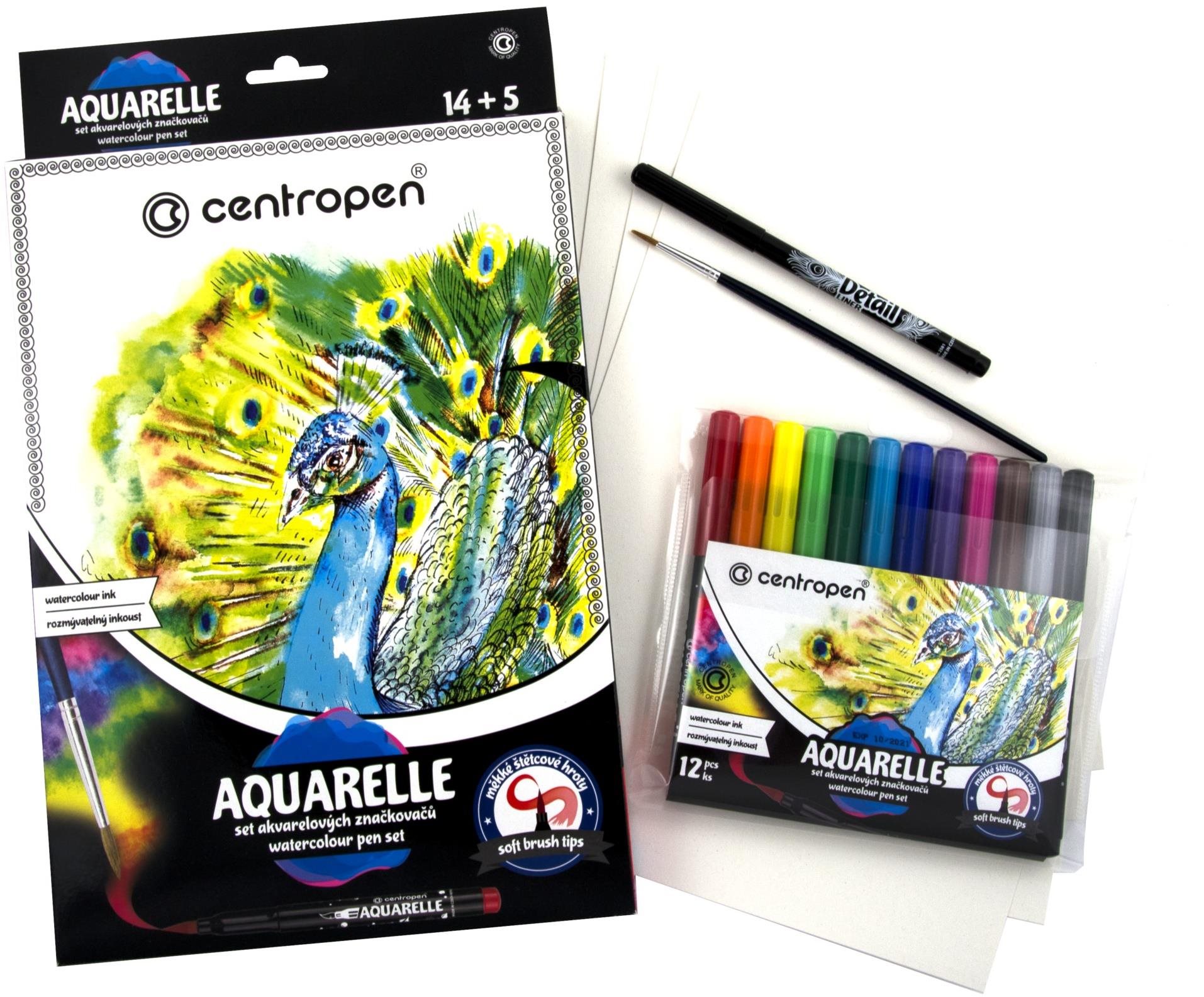Centropen popisovač Aquarelle sada 9383/14