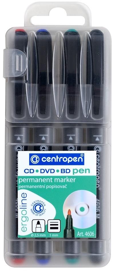 Centropen popisovač 4606/4 CD súpr. v etui