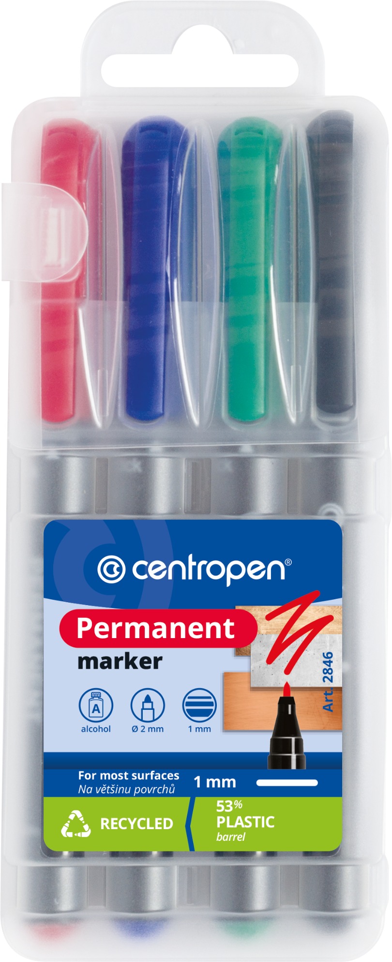 Centropen popisovač 2846/4 súprava v etui