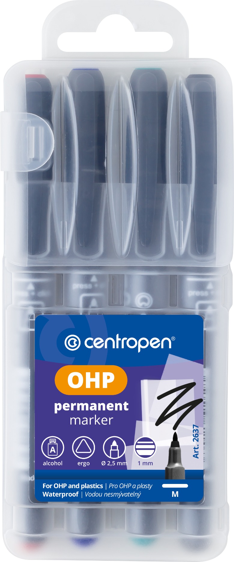Centropen popisovač 2637/4 M súpr. v etui