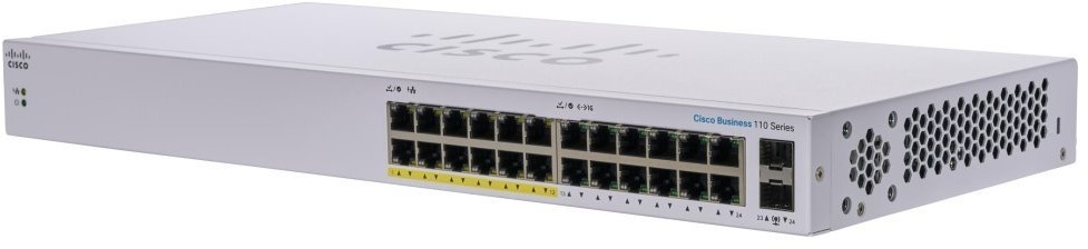 CISCO CBS110 Unmanaged 24-port GE, Partial PoE, 2× 1 G SFP Shared