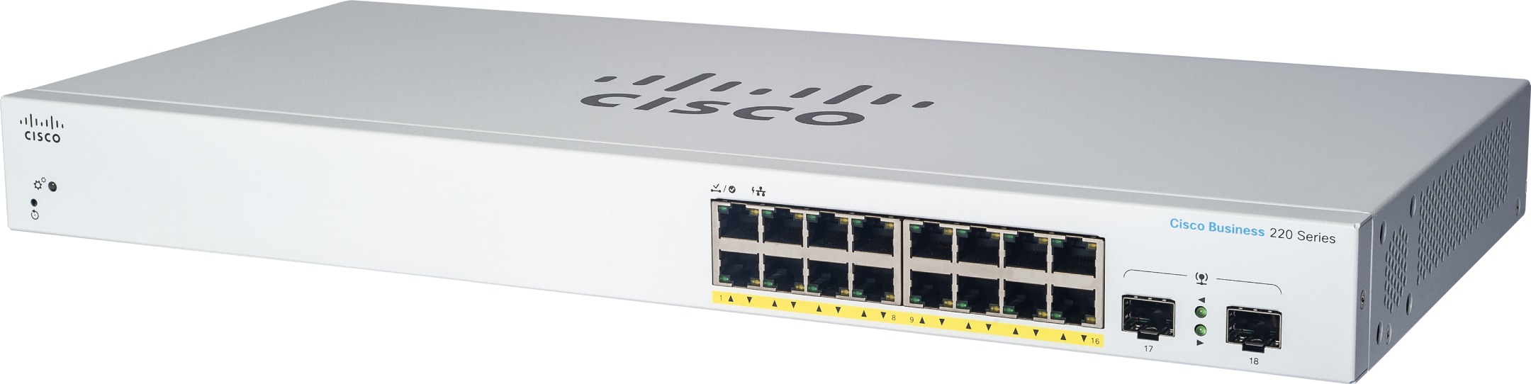 CISCO CBS220 Smart 16-port GE, 2× 1 G SFP