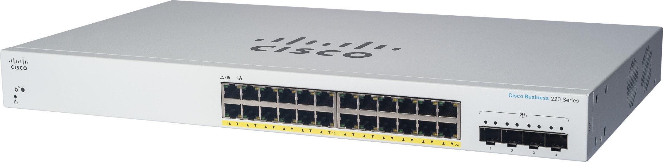 CISCO CBS220 Smart 24-port GE, PoE, 4× 1 G SFP