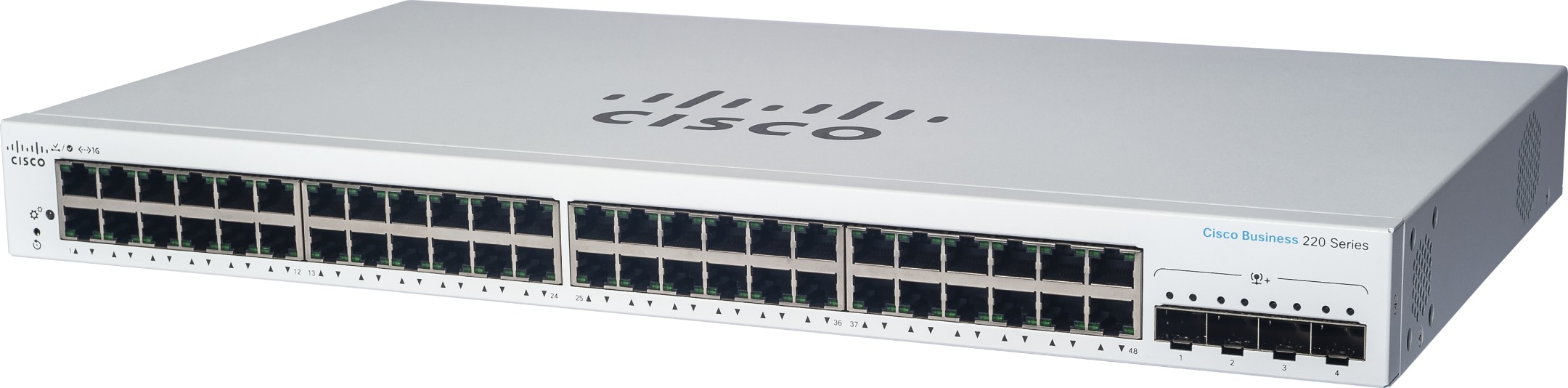 CISCO CBS220 Smart 48-port GE, Full PoE, 4× 10 G SFP+