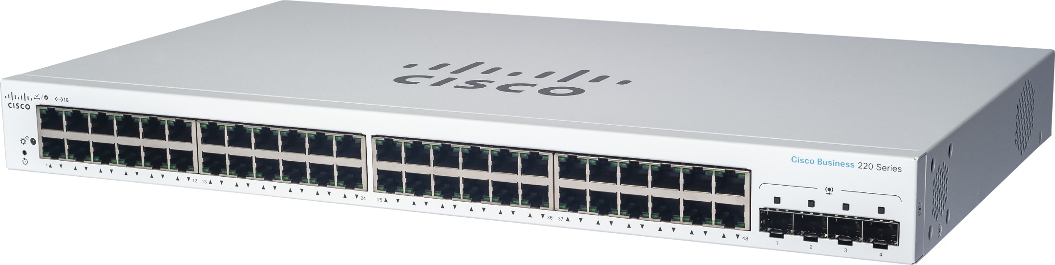 CISCO CBS220 Smart 48-port GE, PoE, 4× 10 G SFP+