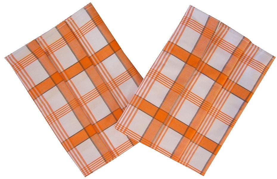 Svitap sleepwell Utierka extra savá 50 × 70 cm Káro oranžové 3 ks