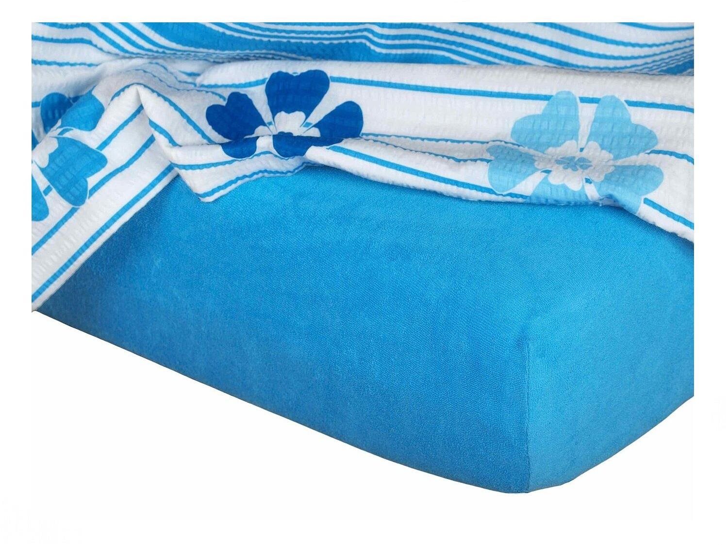 Dadka Froté prestieradlo denim 90 × 200 × 15 cm