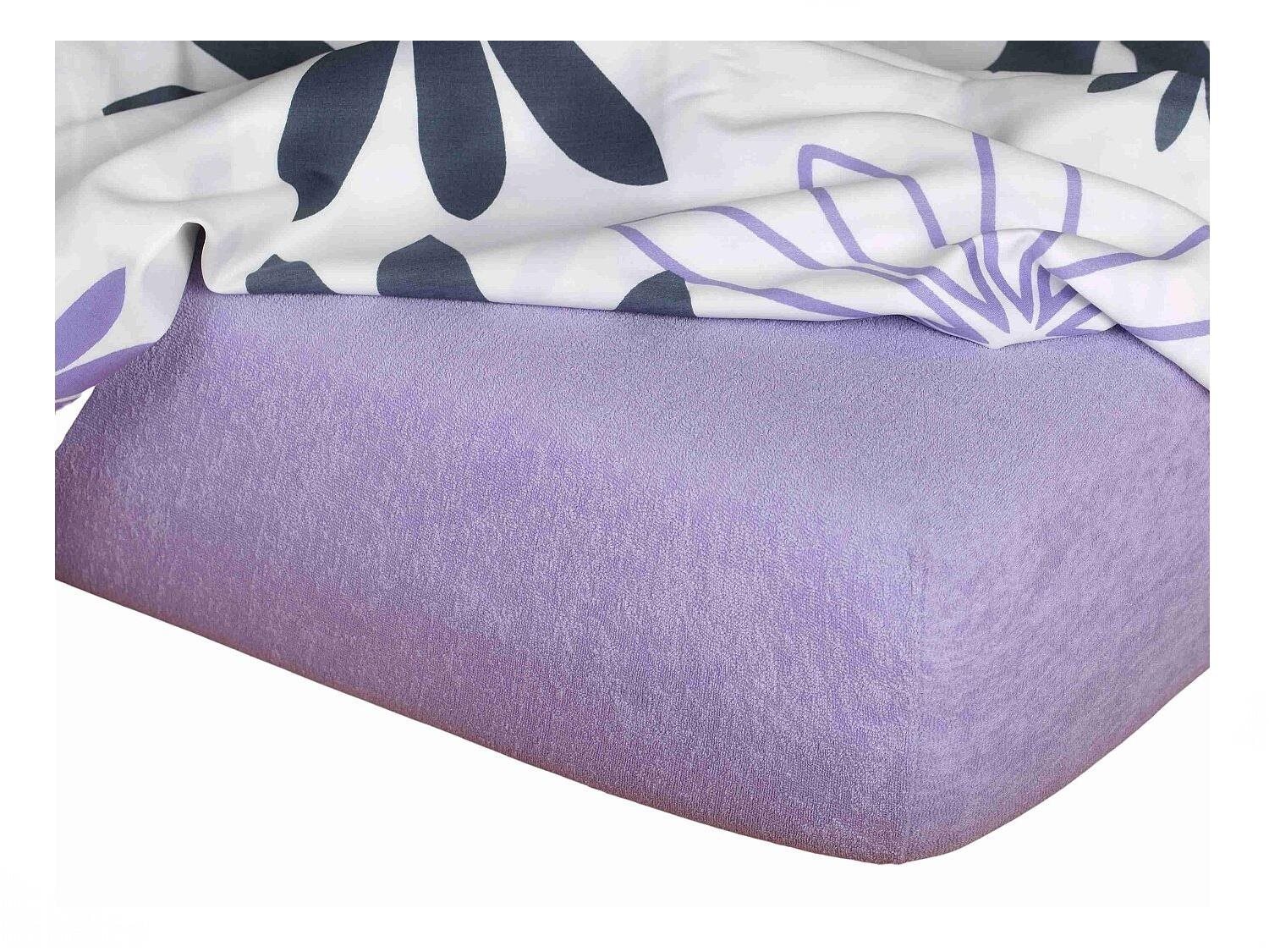 Dadka Froté prestieradlo fialové 90 × 200 × 15 cm