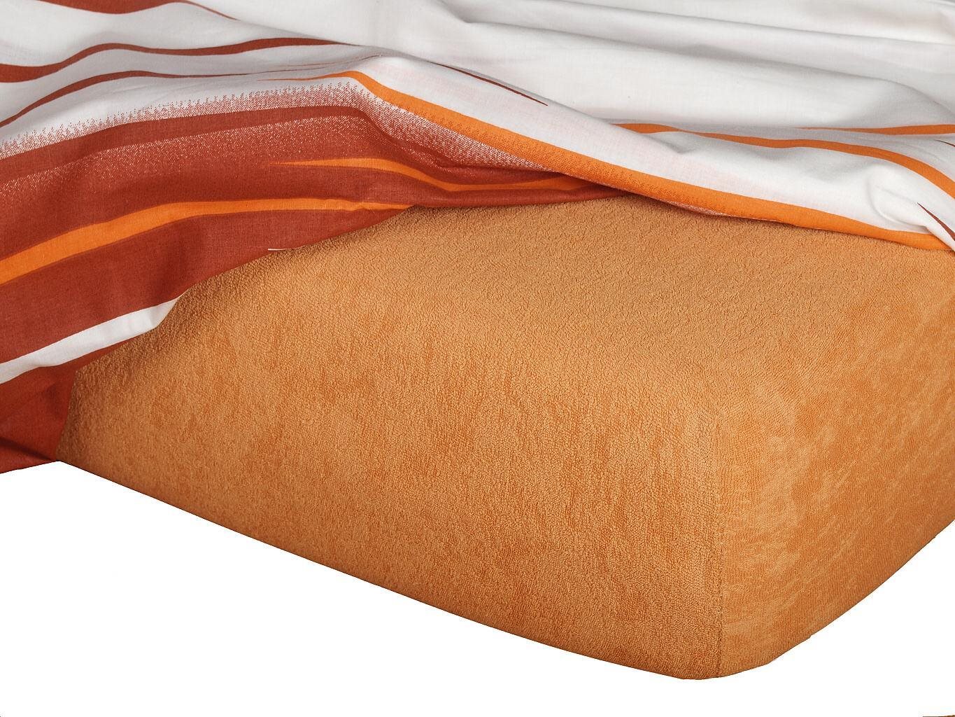 Dadka Froté prestieradlo karamel 180 × 200 × 15 cm