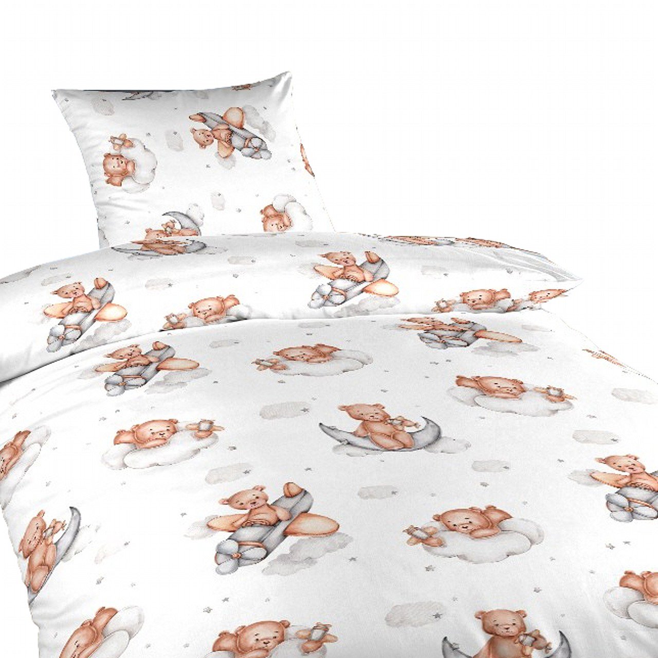 Dadka Obliečky bavlna Teddy Bear plane 140 × 200, 70 × 90 cm