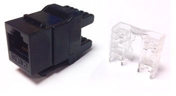 Datacom RJ45 UTP CAT5E (DUAL) SLIM čierny