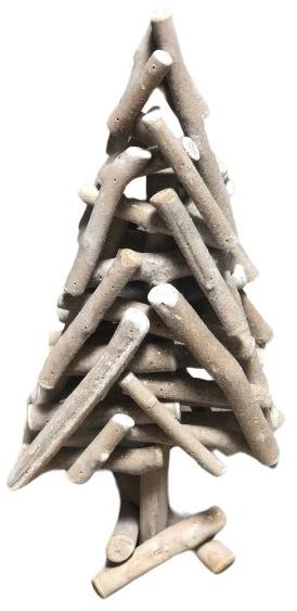4DAVE Vianočná dekorácia – drevený stromček, 40 cm