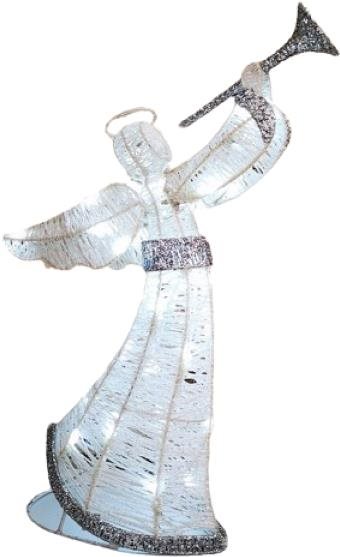 Svetelný anjel 122 cm, teplá biela