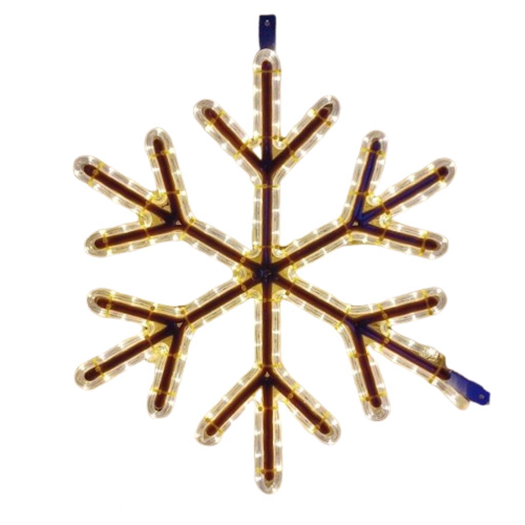 DECOLED LED svetelná vločka VI, závesná 3D tlač, priemer 60 cm, teplá biela, IP67