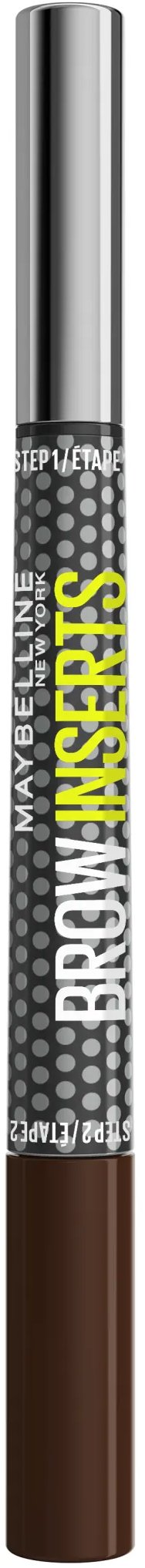 MAYBELLINE NEW YORK Brow Inserts Deep Brown 5 fixka na obočie s trojitým hrotom a farbiacim gélom