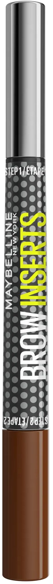 MAYBELLINE NEW YORK Brow Inserts Medium Brown 4 fixka na obočie s trojitým hrotom a farbiacim gélom