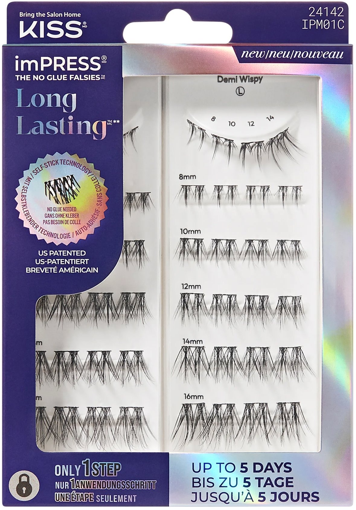 KISS imPRESS Pre-glued Long Lasting Multi 01