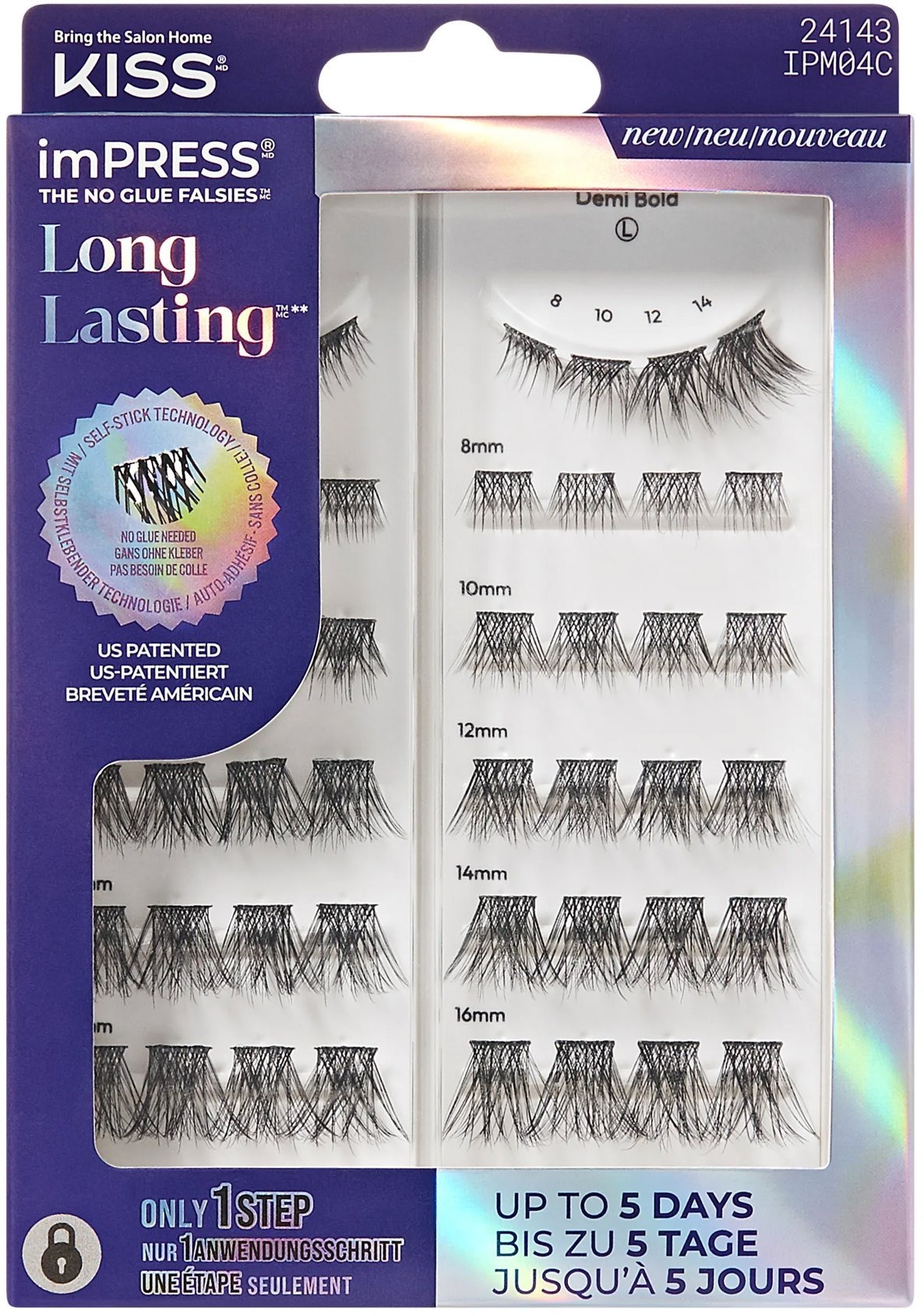 KISS imPRESS Pre-glued Long Lasting Multi 04