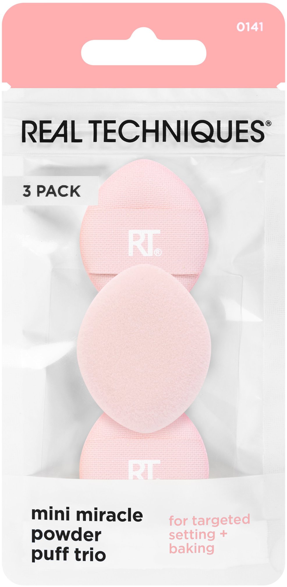 REAL TECHNIQUES Mini zázračná hubka Powder Puff 3 ks