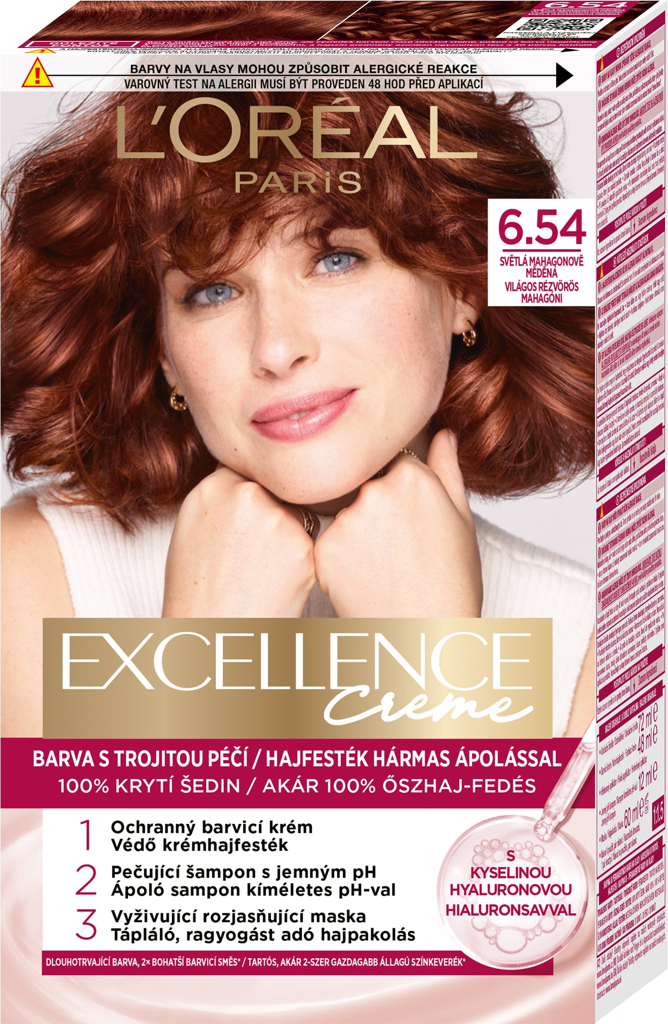 L'ORÉAL PARIS Excellence Creme 6.54 Svetlá mahagónovo medená