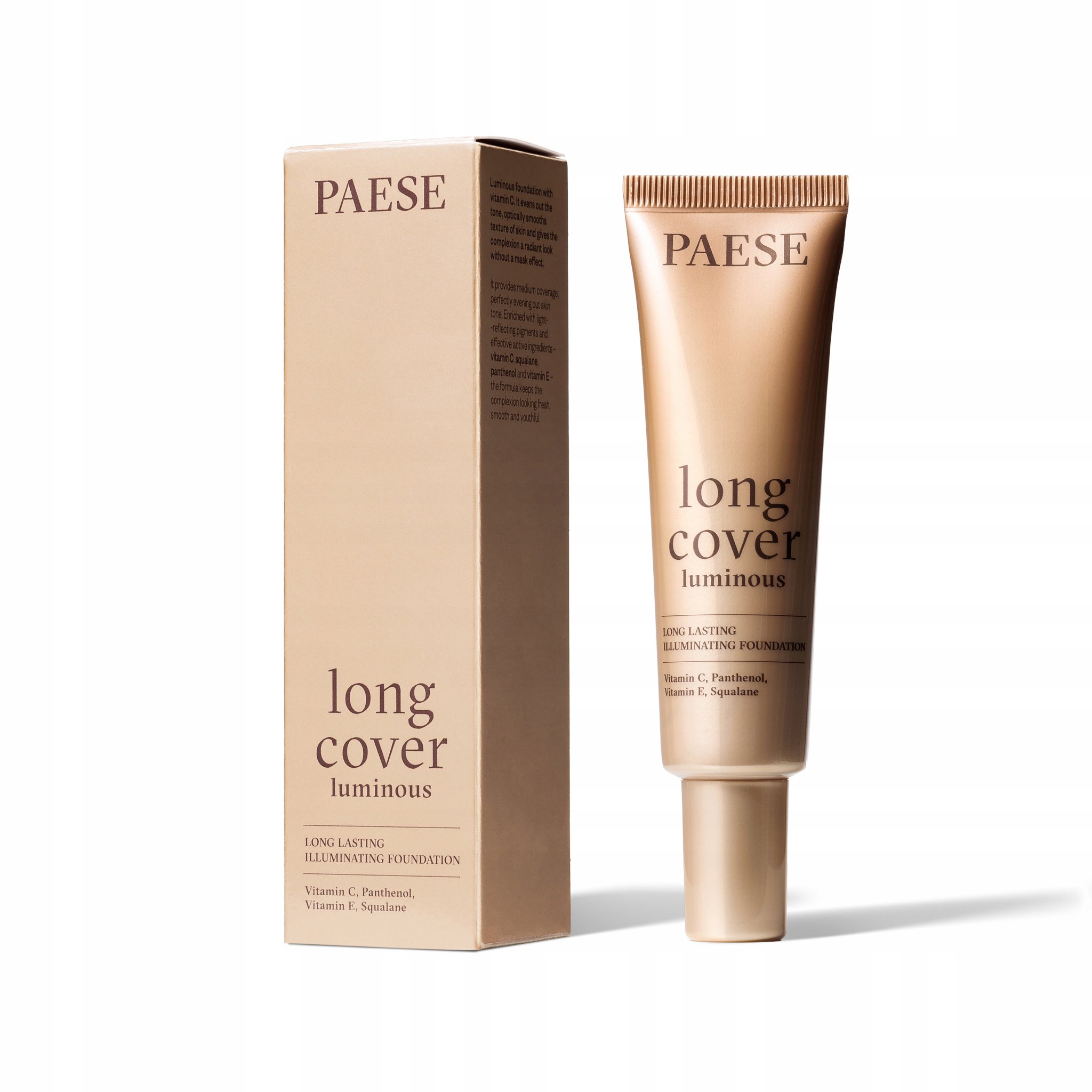 PAESE Long Cover Luminous Foundation 1.0 Light Beige 30 ml