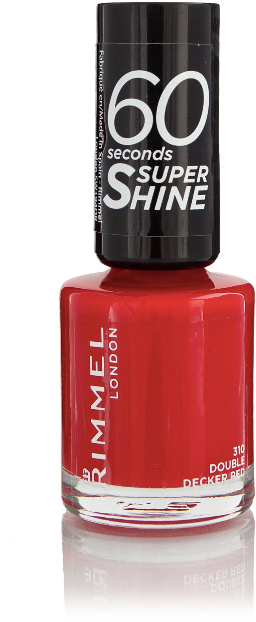 RIMMEL LONDON 60 Seconds Shine Nail Polish 310 Double Decker Red 8 ml