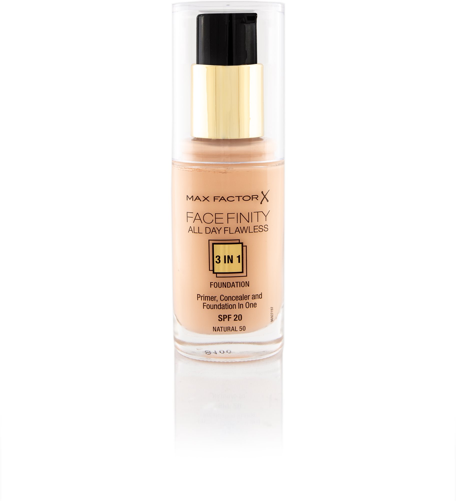 MAX FACTOR Facefinity All Day Flawless 3 in 1 Foundation SPF20 50 Natural 30 ml