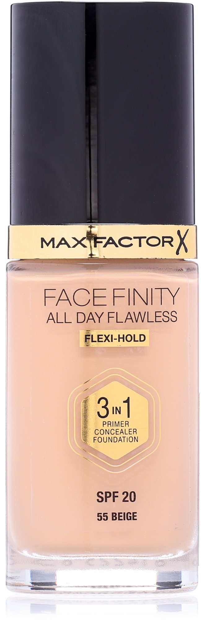 MAX FACTOR Facefinity All Day Flawless 3 in 1 Foundation SPF20 55 Beige 30 ml