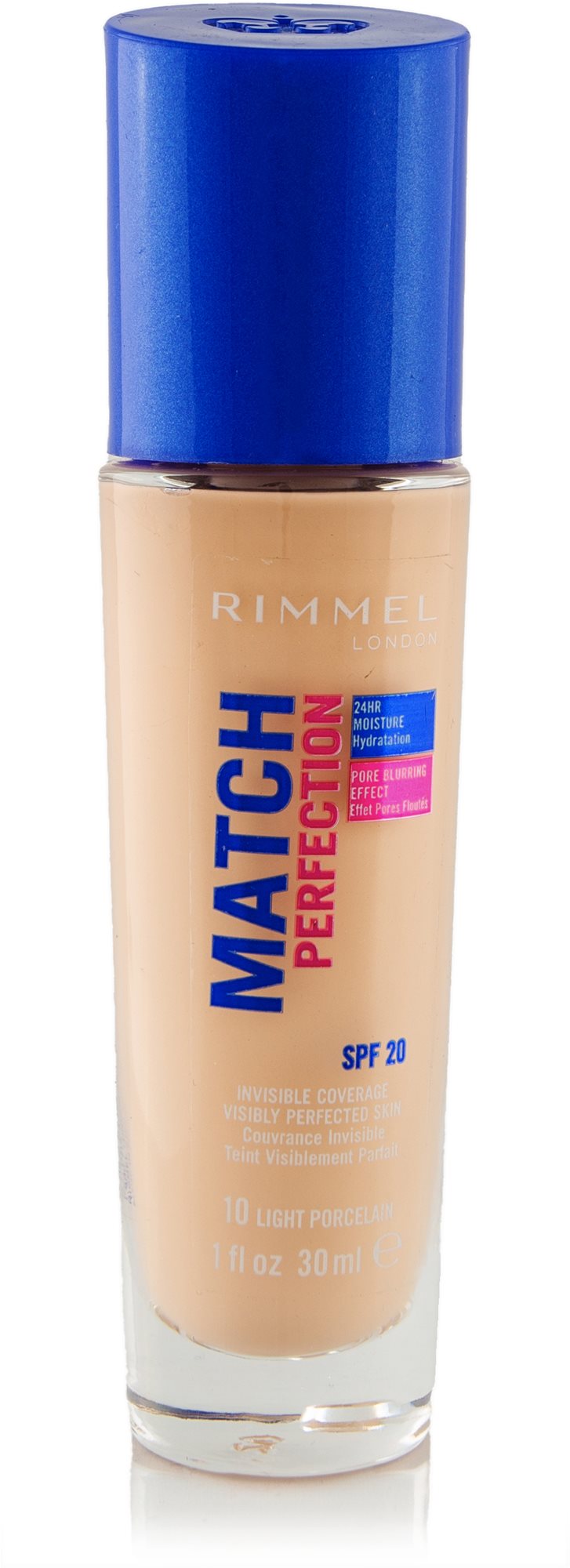 RIMMEL LONDON Match Perfection Foundation SPF20 010 Light Porcelain 30 ml