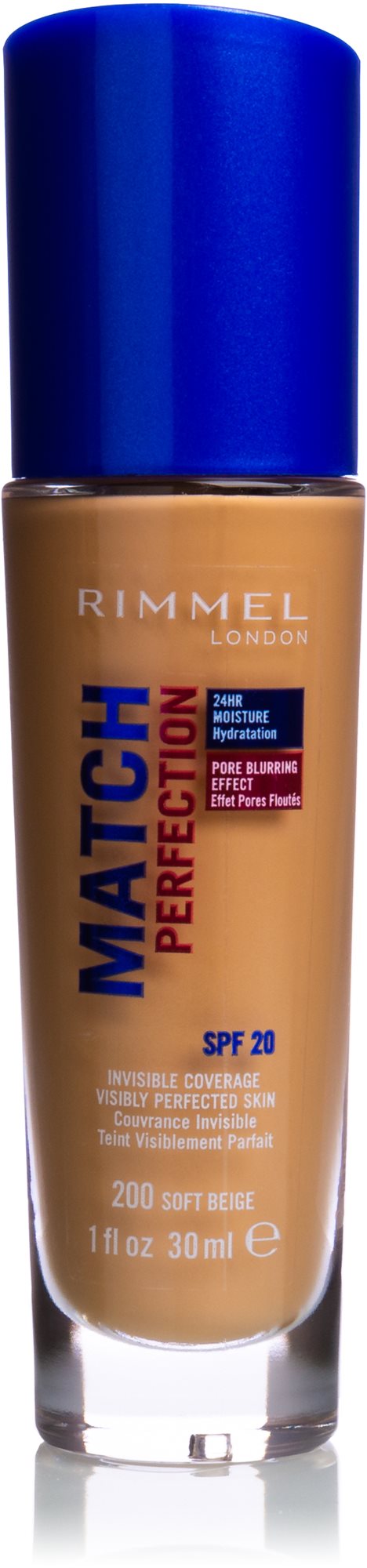 RIMMEL LONDON Match Perfection Foundation SPF20 200 Soft Beige 30 ml