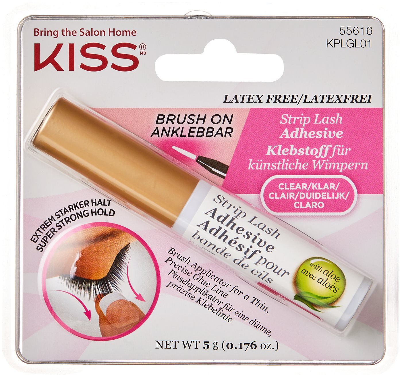 KISS 24 HR Strip Eyelash Adhesive – Clear