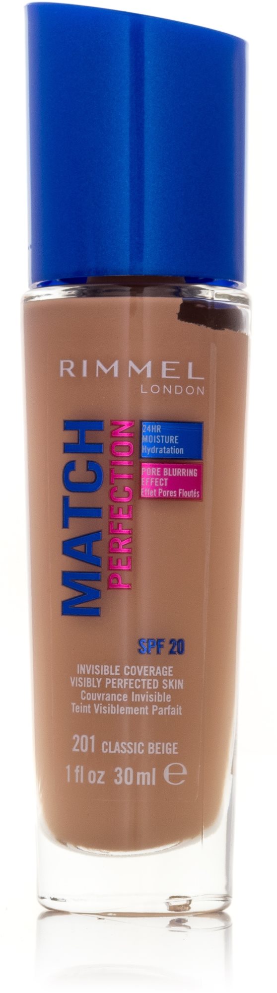RIMMEL LONDON Match Perfection Foundation SPF20 201 Classic Beige 30 ml