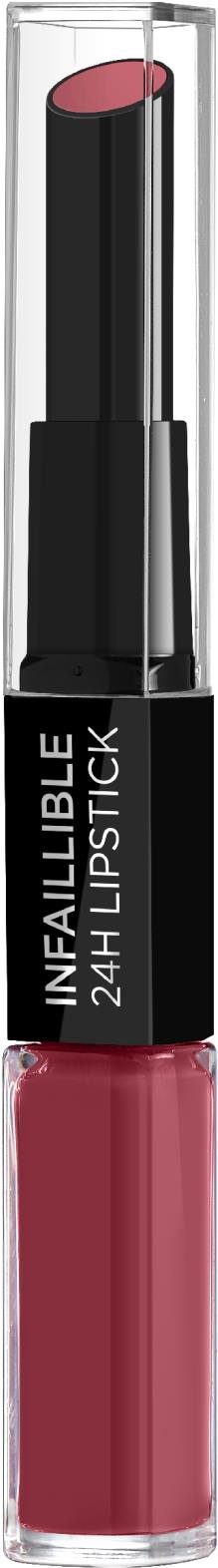 L'ORÉAL PARIS Infaillible 24H Lip Color 804 Metroproof Rose, rúž, 5,7 g