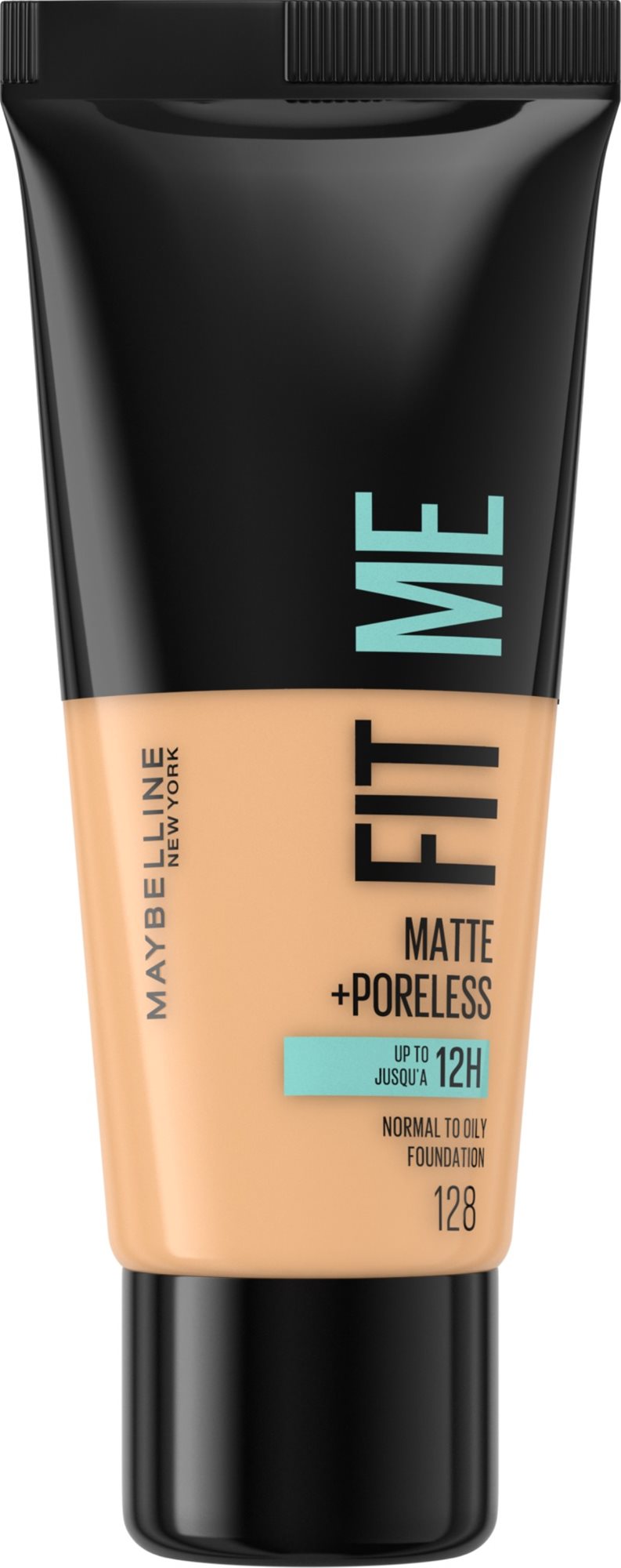 MAYBELLINE NEW YORK Fit Me! Matte + Poreless 128 Warm Nude make-up, 30 ml
