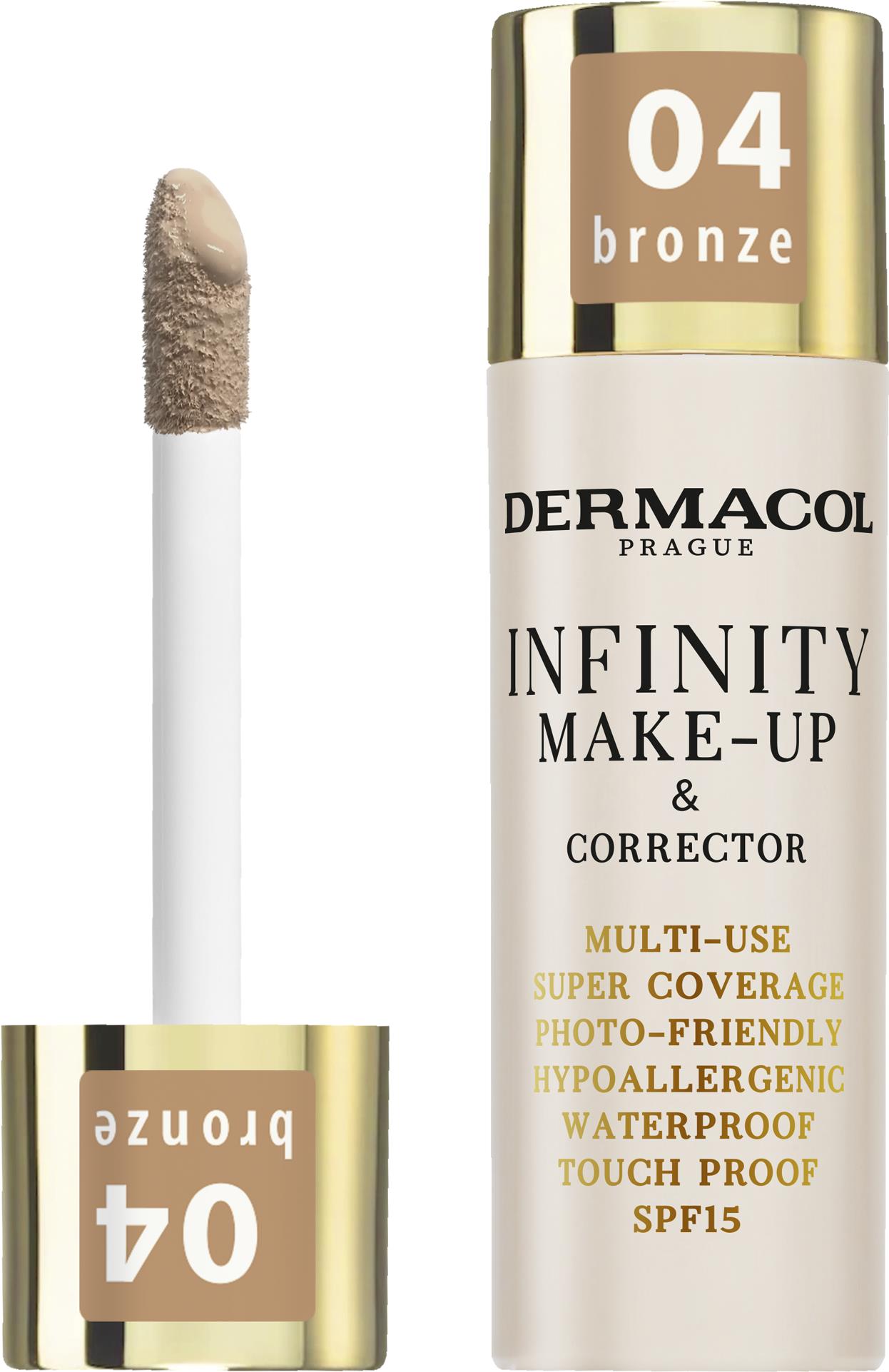 DERMACOL Infinity mejkap a korektor č. 4 bronze 20 g
